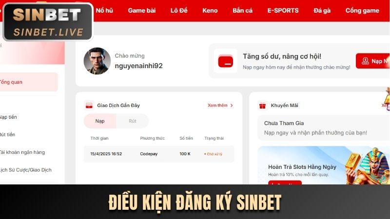 dieu kien dang ky sinbet quan trong can biet