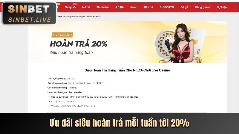 uu dai sieu hoan tra moi tuan toi 20